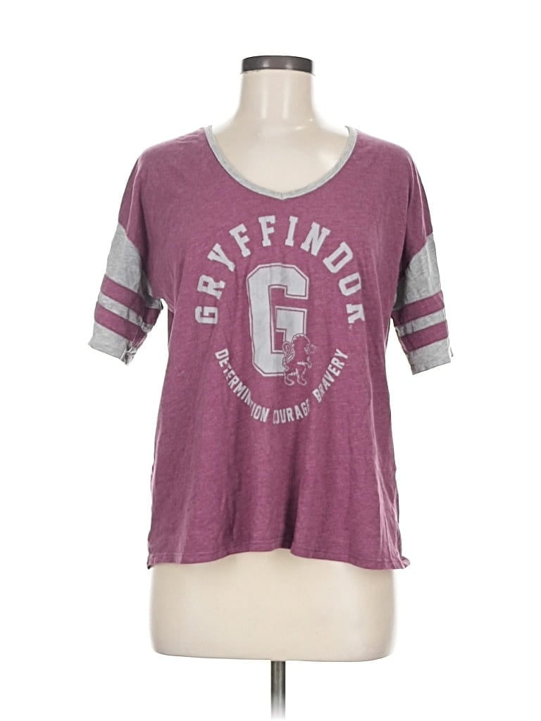 Pre-owned Harry Potter Short Sleeve T-shirt In Burgundy