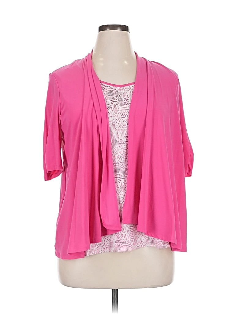 Pre-owned Notations 3/4 Sleeve T-shirt In Pink