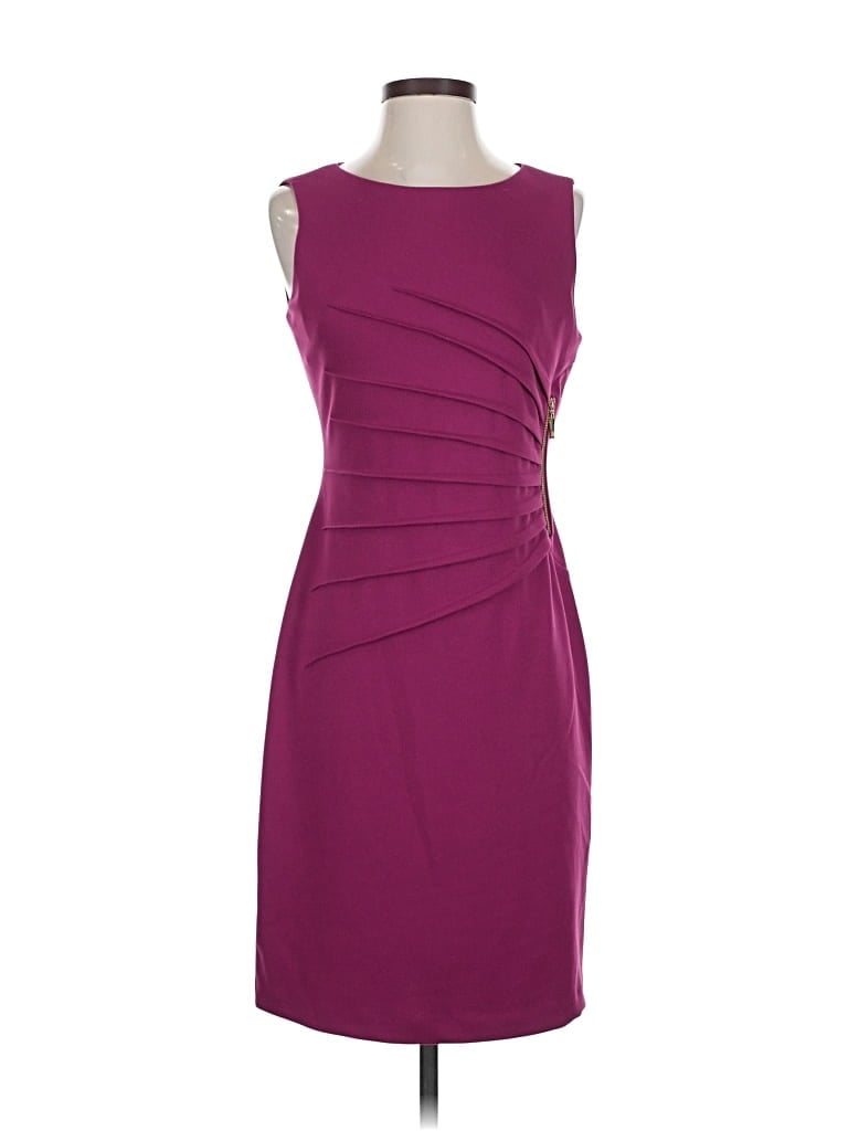 Pre-owned Ivanka Trump Cocktail Dress In Burgundy