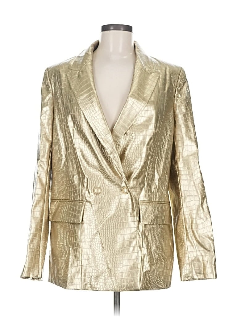 Pre-owned Guess Blazer Jacket In Gold