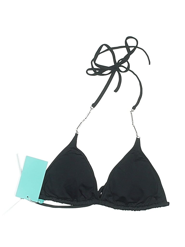 Pre-owned Melissa Odabash Swimsuit Top Black Solid Pattern Swimwear