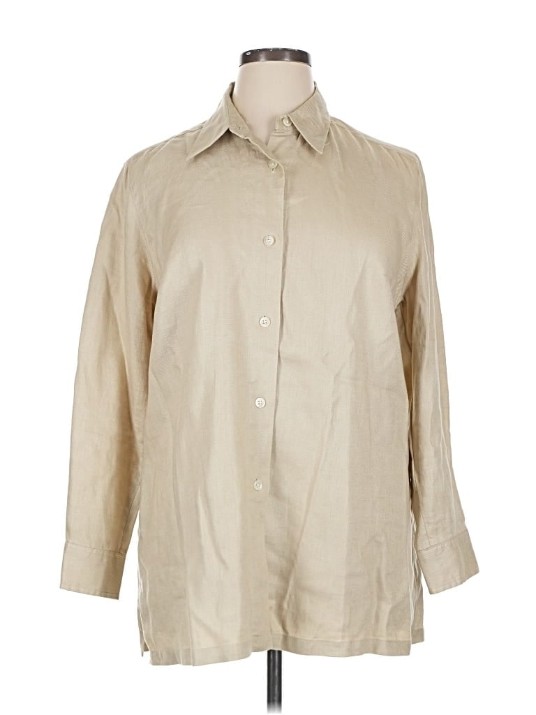 Pre-owned Polo Ralph Lauren 3/4 Sleeve Button Down Shirt In Brown