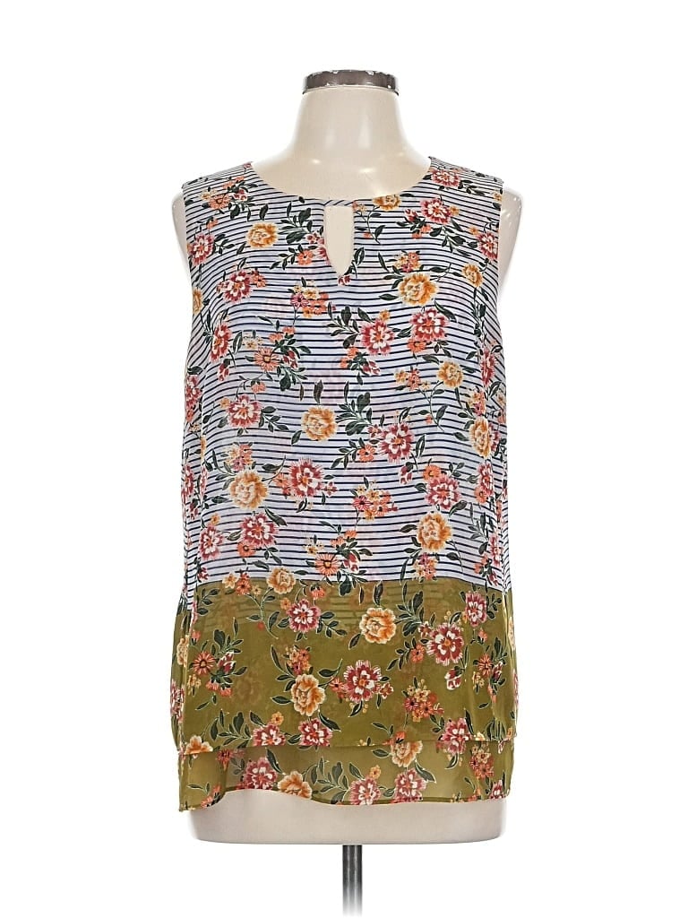 Pre-owned Cabi Sleeveless Blouse In Green