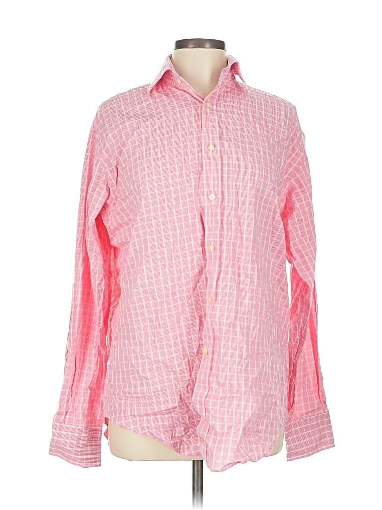 Pre-owned Assorted Brands Long Sleeve Button Down Shirt In Pink
