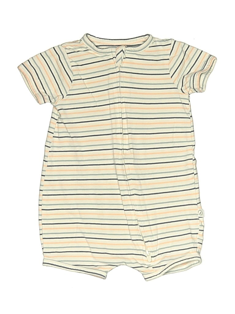 Pre-owned Little Planet Babies' Short Sleeve Onesie In White