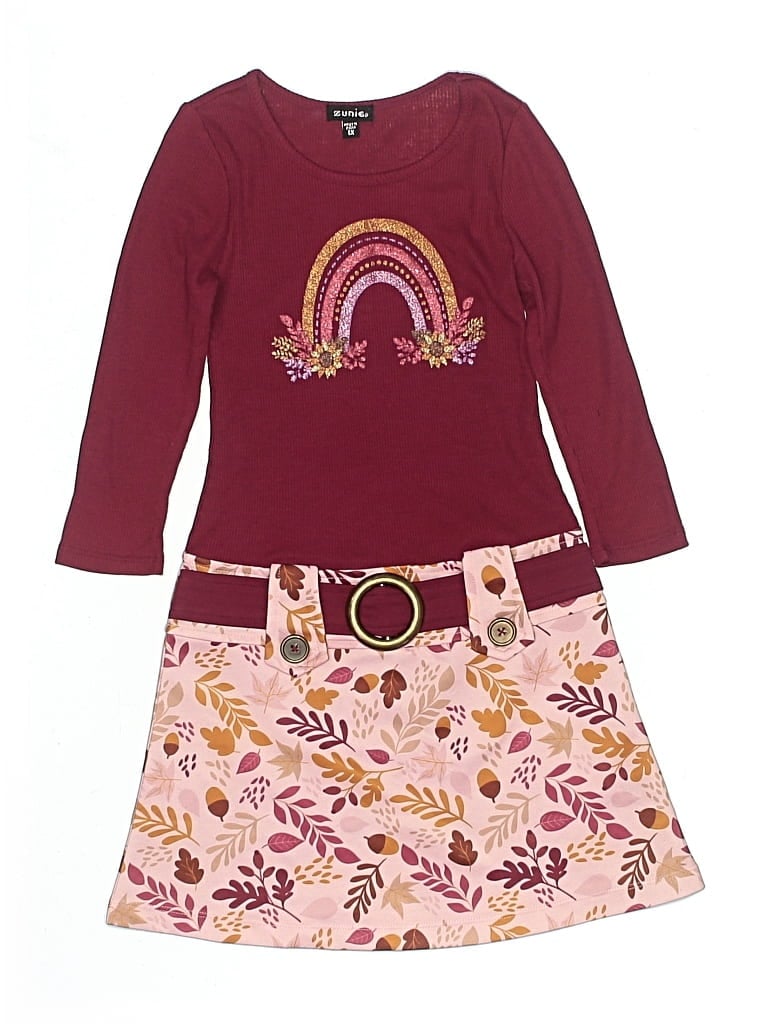 Pre-owned Zunie Kids' Dress In Burgundy
