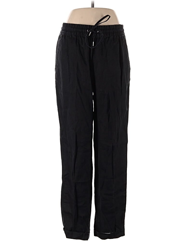 Pre-owned H&m Linen Pants In Black