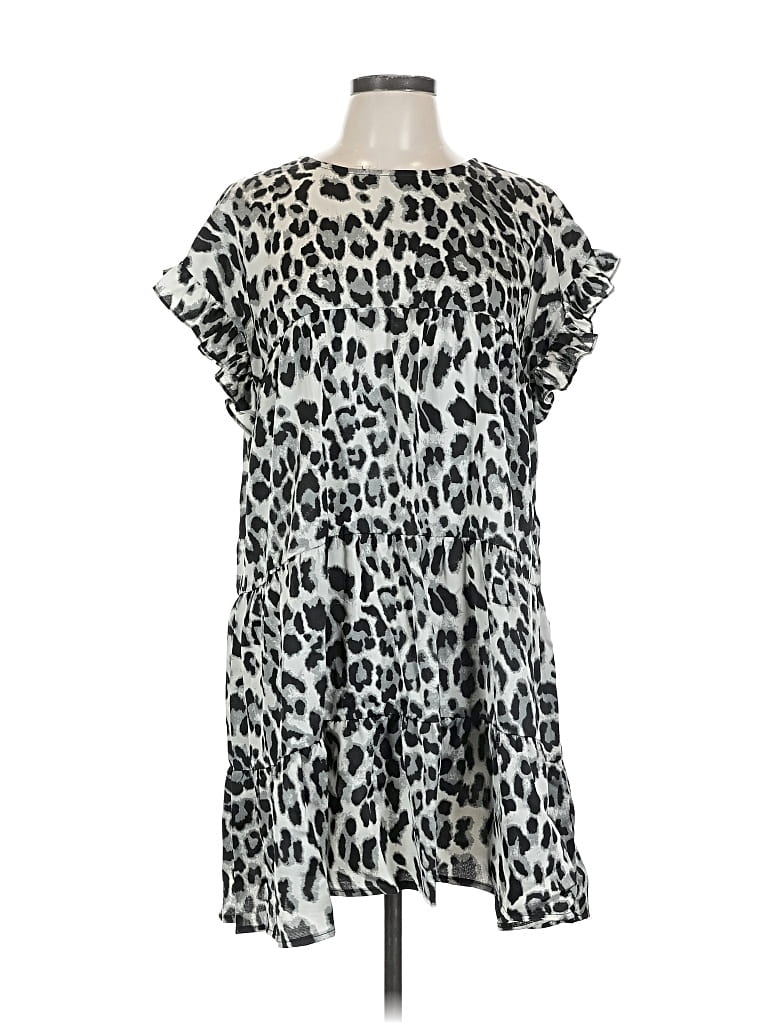 Pre-owned Solutions Casual Dress In Silver