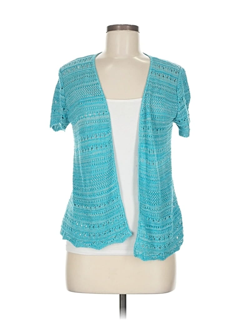 Pre-owned Kim Rogers Cardigan Sweater In Blue
