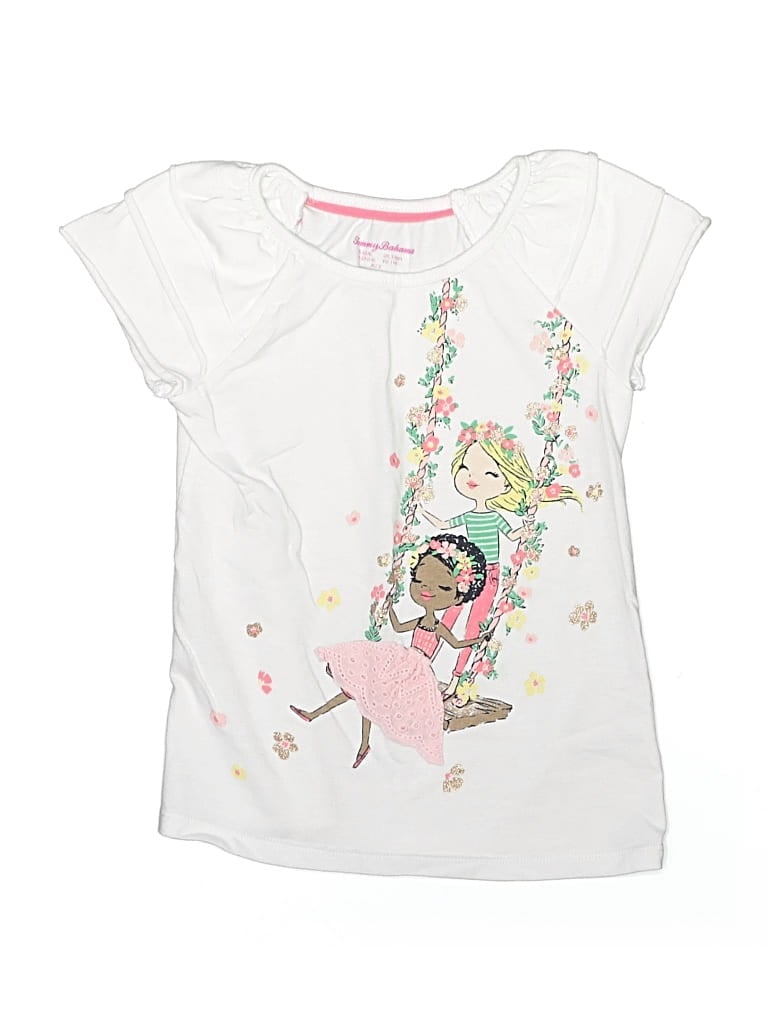 Pre-owned Tommy Bahama Kids' Short Sleeve T-shirt In White