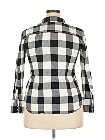 Norma Kamali 3/4 Sleeve Button-Down Shirt (view 2)