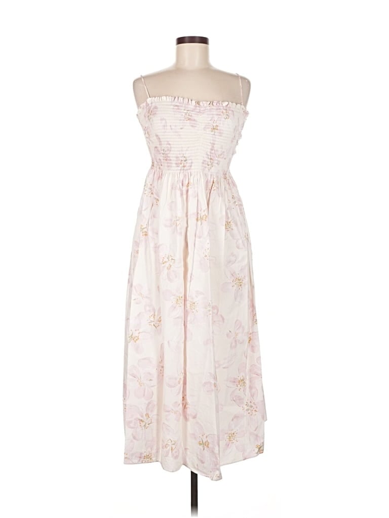 Pre-owned H&m Casual Dress In White