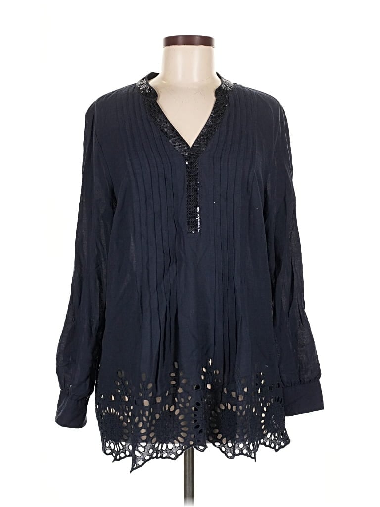 Pre-owned Style & Co Long Sleeve Blouse In Blue