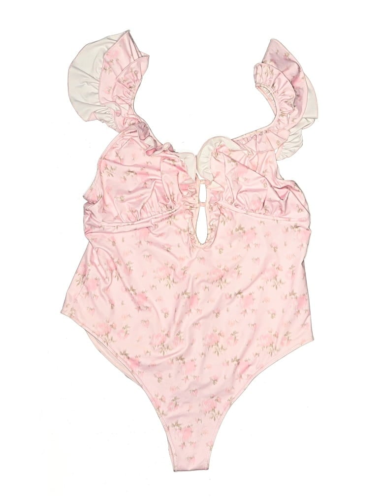 Pre-owned Loveshackfancy One Piece Swimsuit In Pink