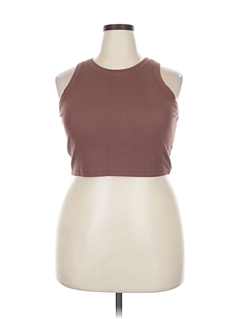 Pre-owned Full Tilt Tank Top Brown Halter Neckline Tops