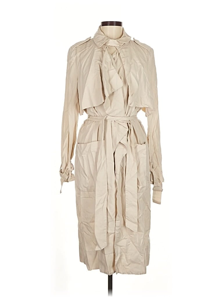 Pre-owned H&m Trenchcoat In White