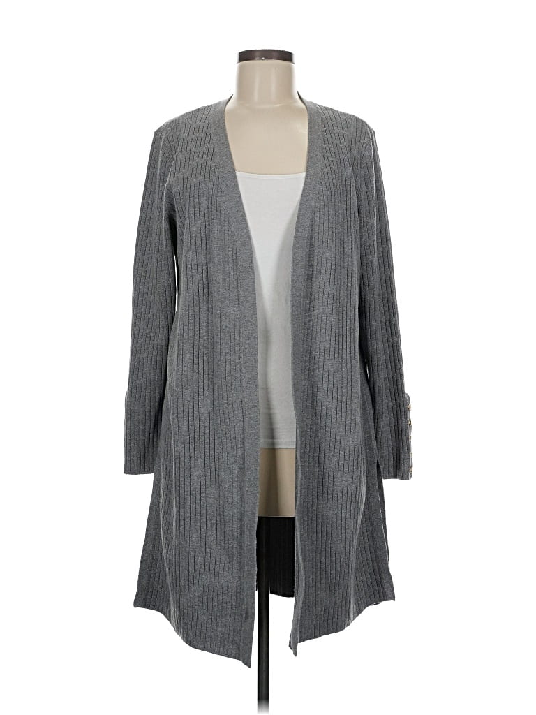Pre-owned Talbots Cardigan Sweater In Gray