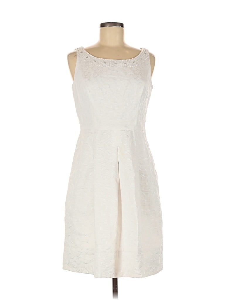 Pre-owned Jones New York Collection Cocktail Dress In White