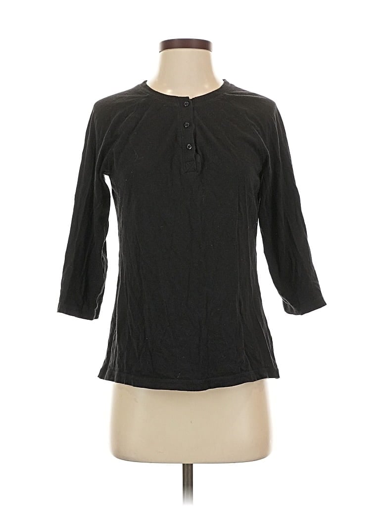 Pre-owned Faded Glory 3/4 Sleeve T-shirt In Black