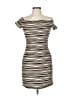 Brat Star Stripes Ivory Tan Cocktail Dress Size L - photo 1