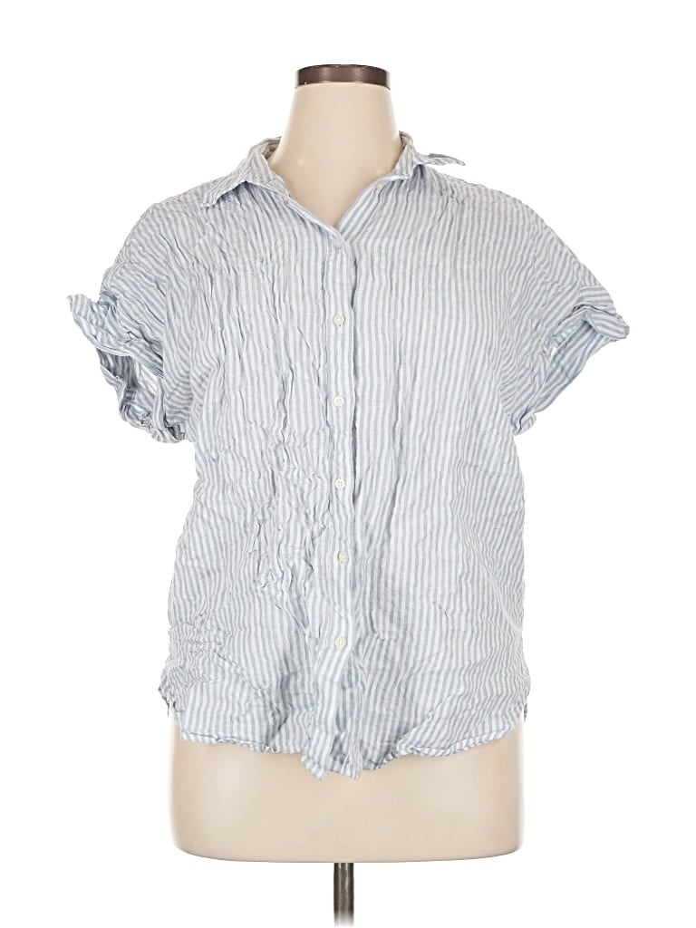 Pre-owned Polo Ralph Lauren Short Sleeve Button Down Shirt In Blue