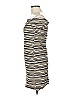 Brat Star Stripes Ivory Tan Cocktail Dress Size L - photo 5