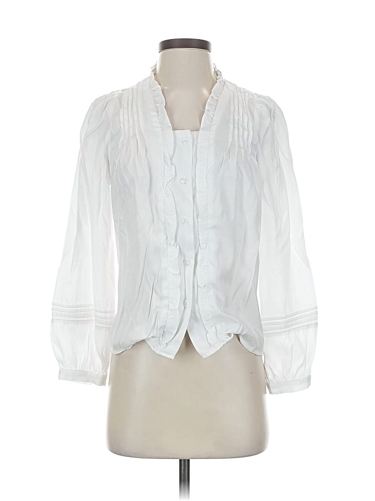 Pre-owned Dazy 3/4 Sleeve Blouse In White