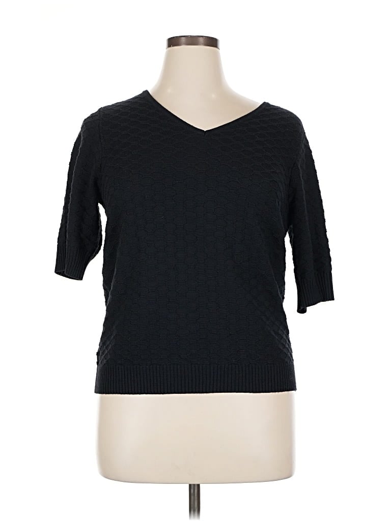 Pre-owned Ella Moss 3/4 Sleeve T-shirt In Black