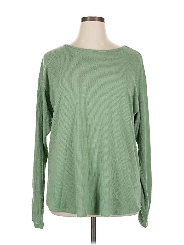 Pre-owned Lane Bryant Pullover Sweater In Green