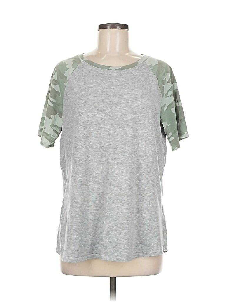 Pre-owned Belle By Kim Gravel Short Sleeve T-shirt In Gray