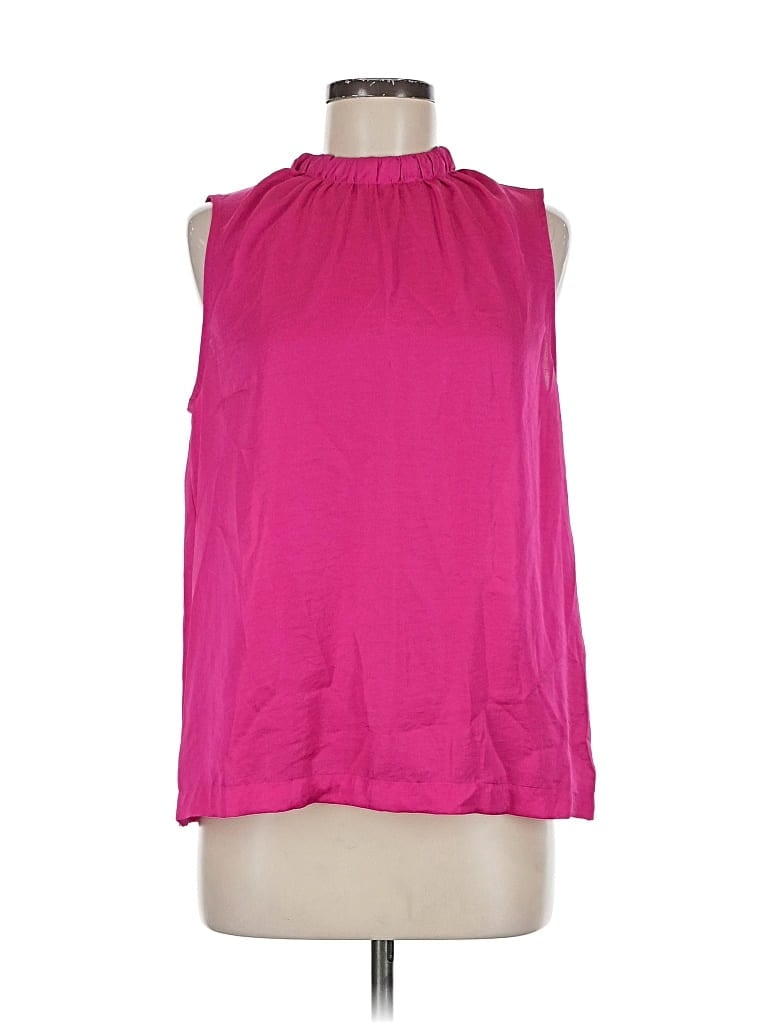 Pre-owned Ann Taylor Sleeveless Blouse In Pink