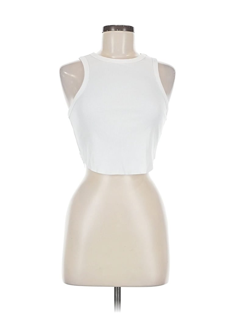 Pre-owned Wild Fable Tank Top White Halter Neckline Tops