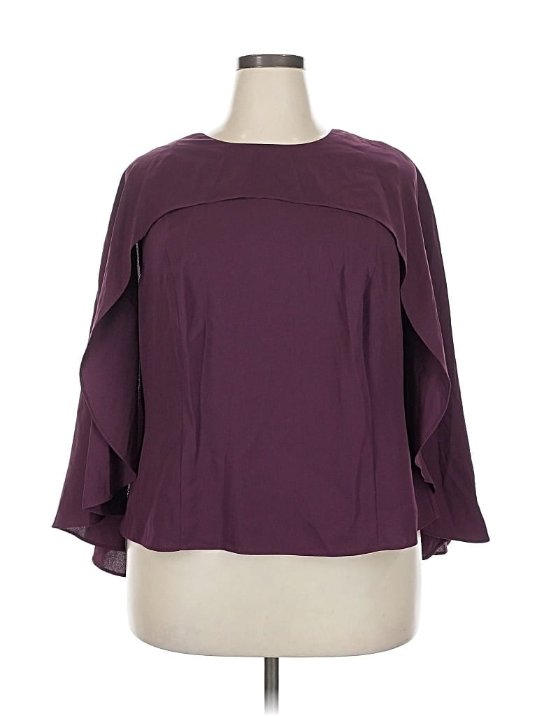 Pre-owned Venus 3/4 Sleeve Blouse In Purple