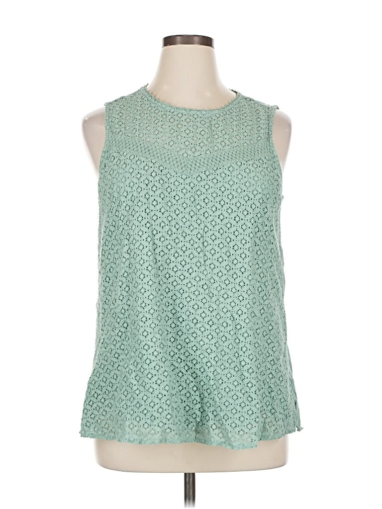 Pre-owned Lane Bryant Sleeveless Blouse In Green