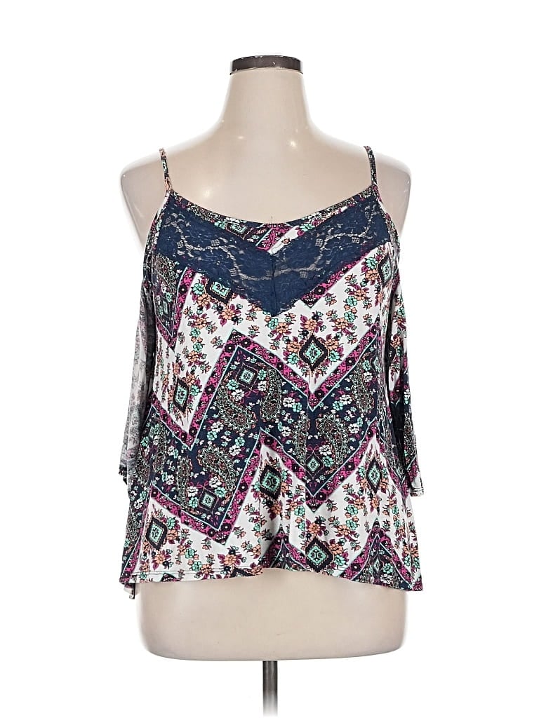 Pre-owned Rue21 Sleeveless Blouse In Blue