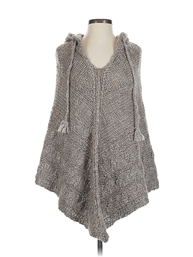 Pre-owned Ann Taylor Loft Poncho In Gray
