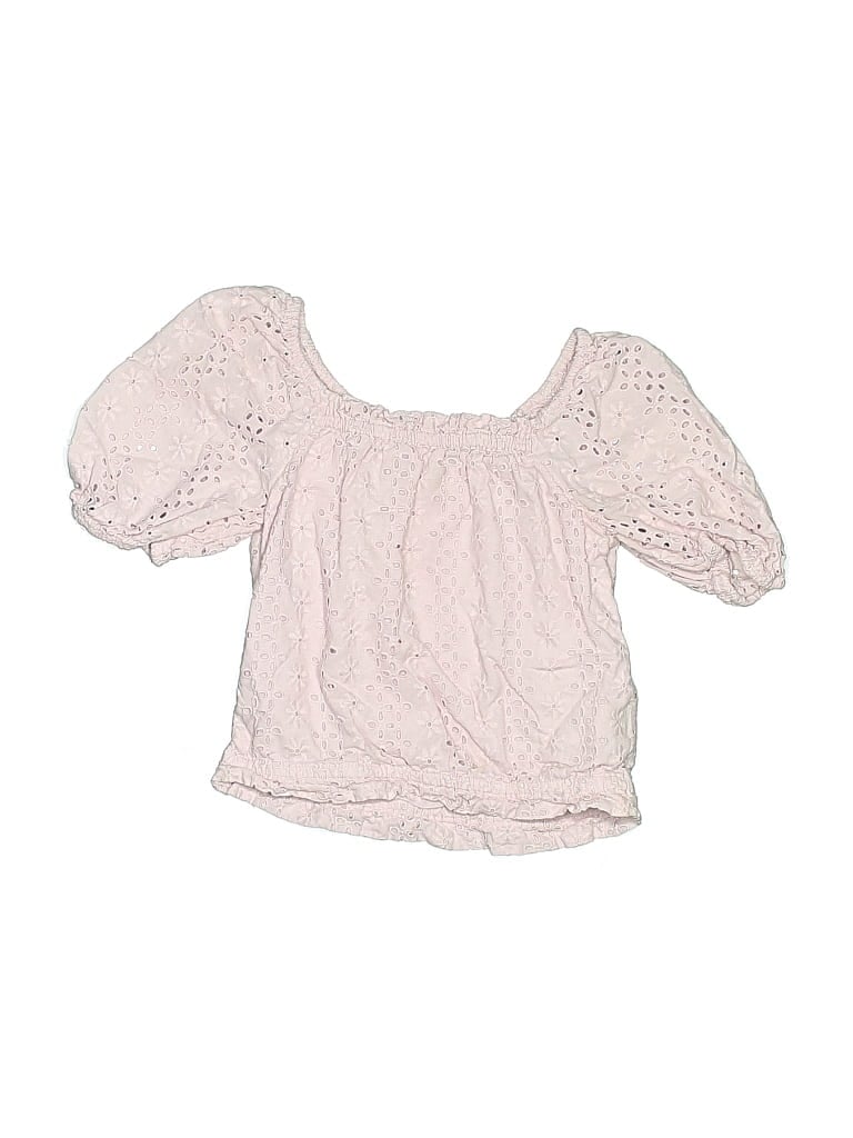 Pre-owned Crewcuts Kids' 3/4 Sleeve Blouse In Pink