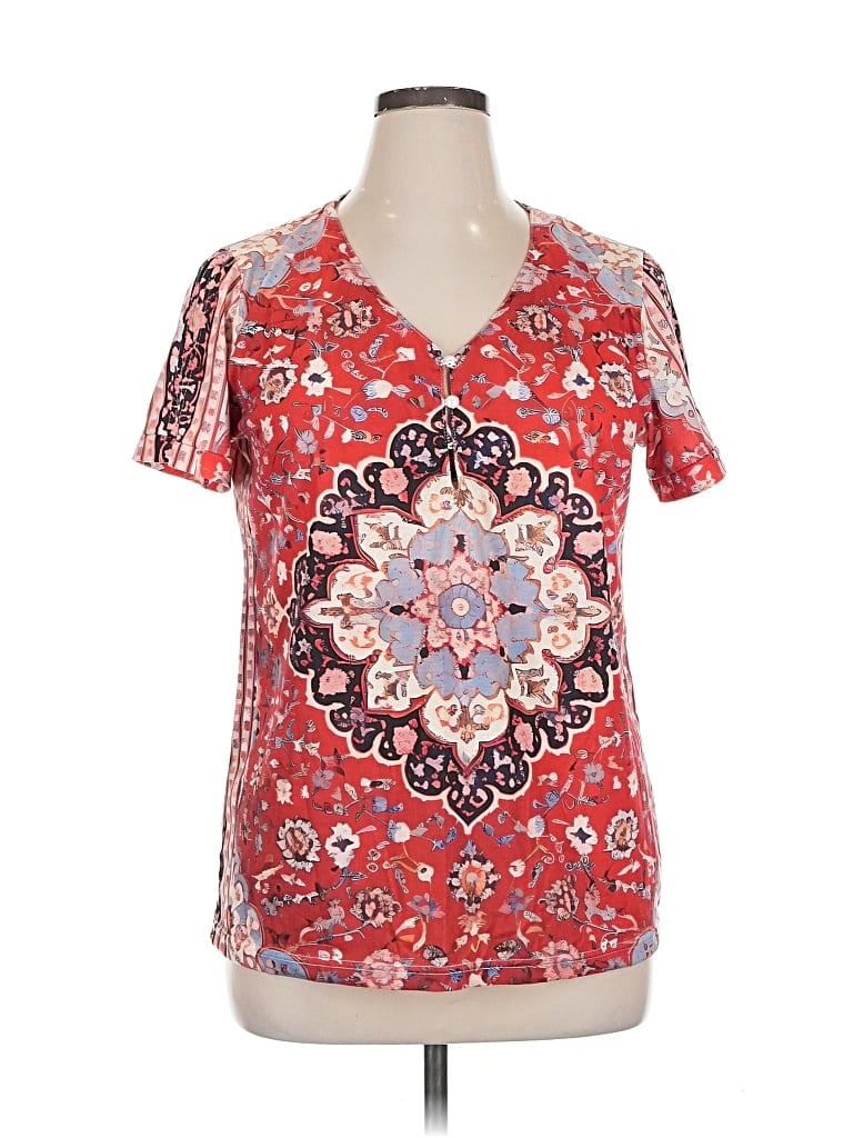 Pre-owned Unbranded Short Sleeve T-shirt In Red