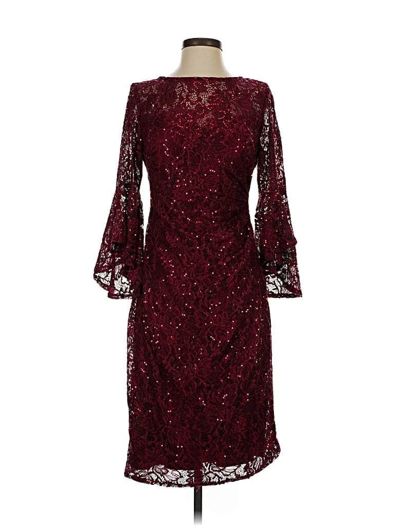 Pre-owned Morgan & Co. Cocktail Dress In Burgundy