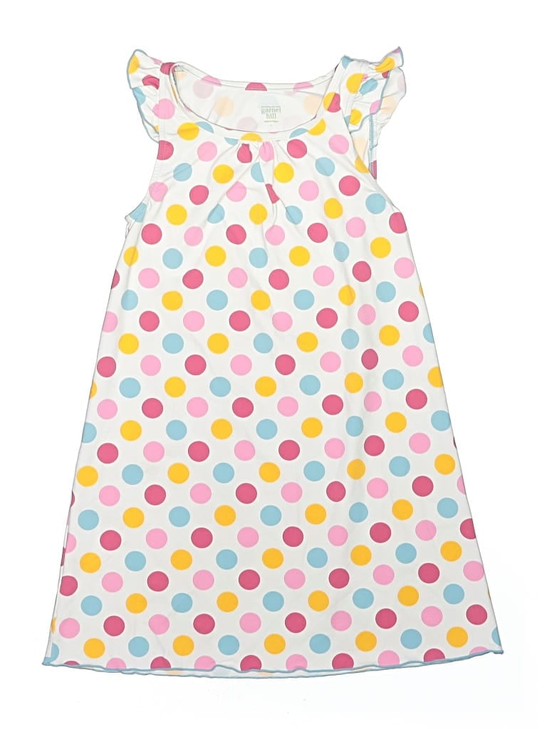 Pre-owned Garnet Hill Kids' Dress In White