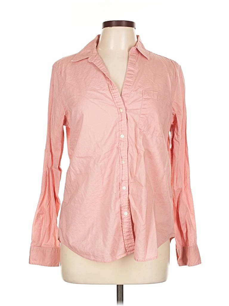 Pre-owned Gap Long Sleeve Button Down Shirt In Pink