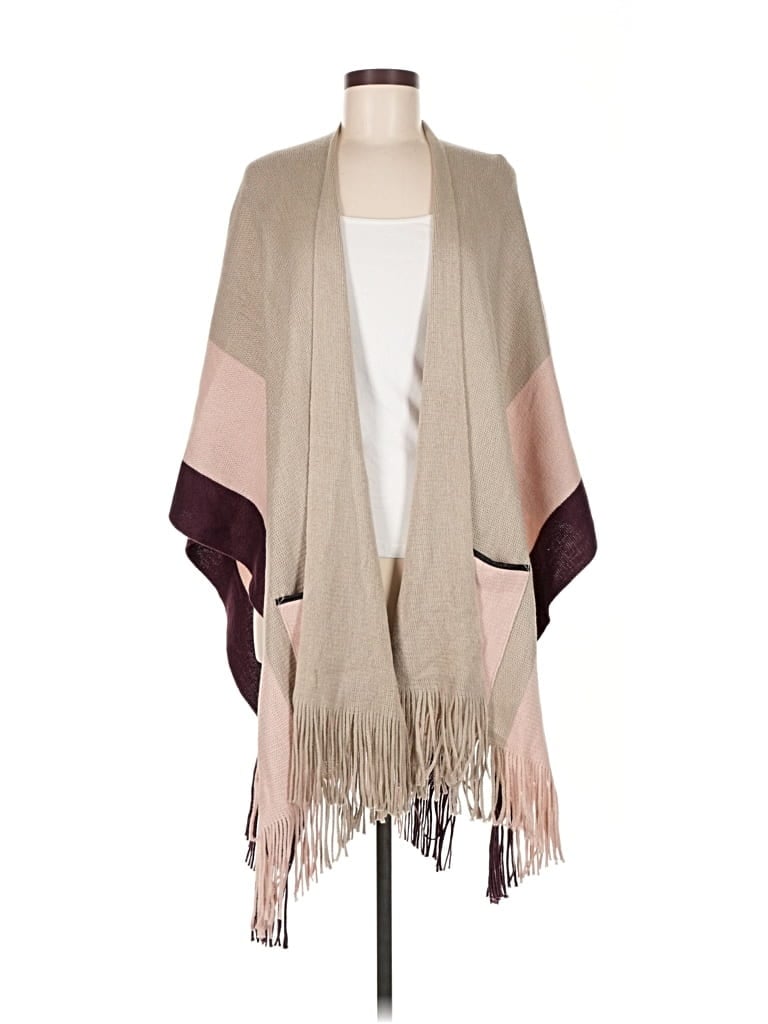 Pre-owned Unbranded Poncho In Brown