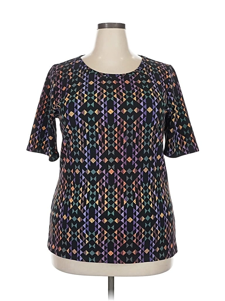 Pre-owned Lularoe Short Sleeve Blouse In Purple