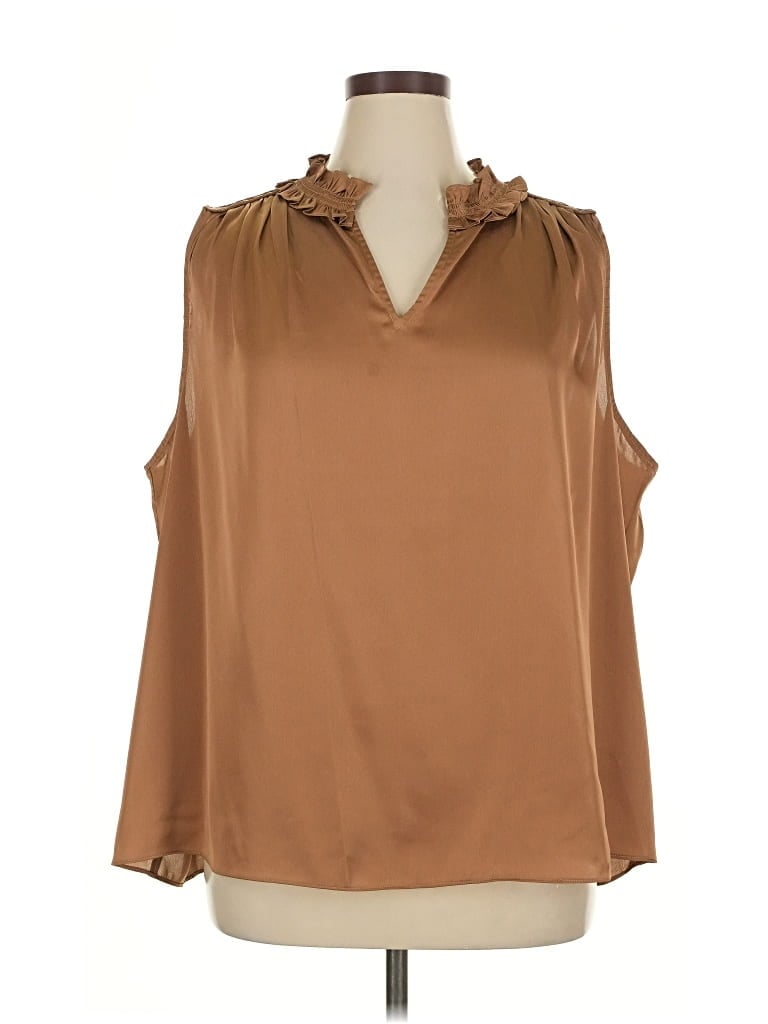 Pre-owned Catherine Malandrino Sleeveless Blouse In Brown