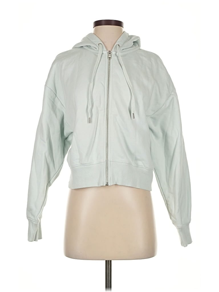 Pre-owned Calia Zip Up Hoodie In Green
