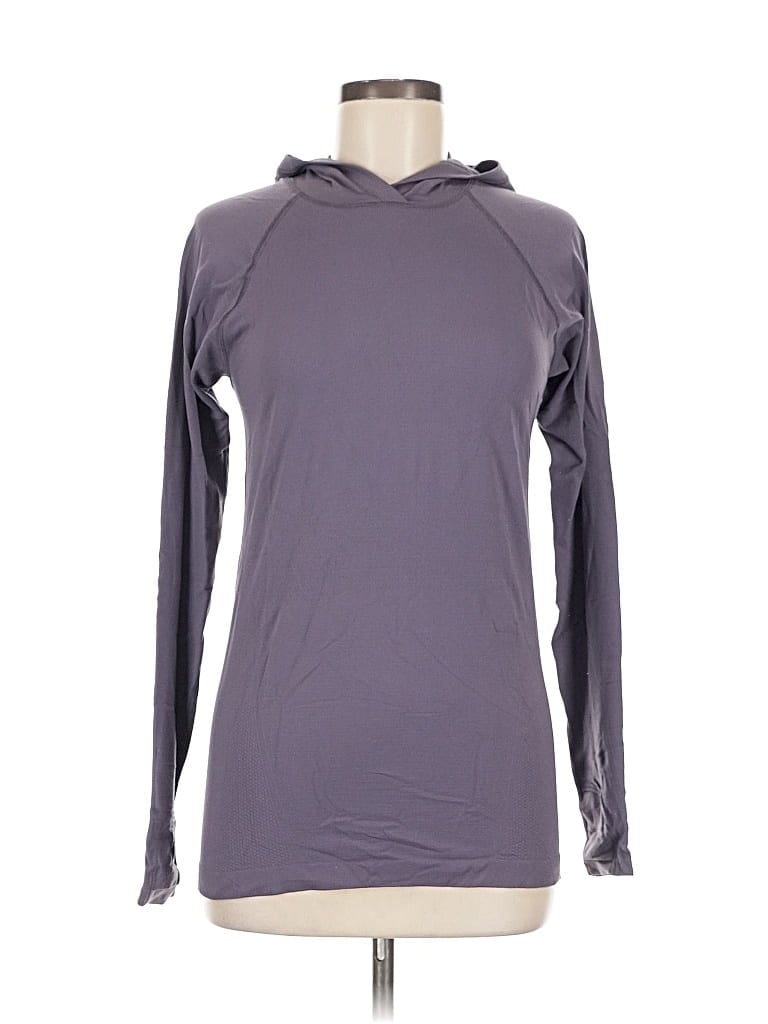 Pre-owned Athleta Long Sleeve T-shirt In Gray