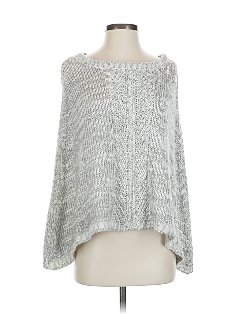 Pre-owned White House Black Market Poncho In Silver