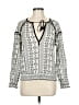 Saylor 100% Cotton Ivory Long Sleeve Blouse Size M - photo 1