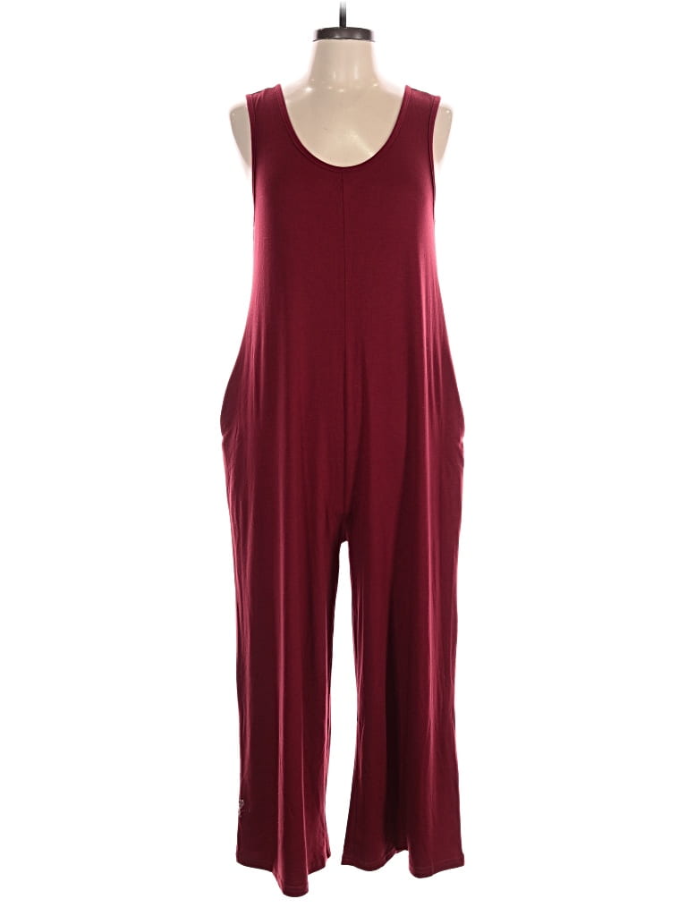 Pre-owned Unbranded Jumpsuit In Burgundy