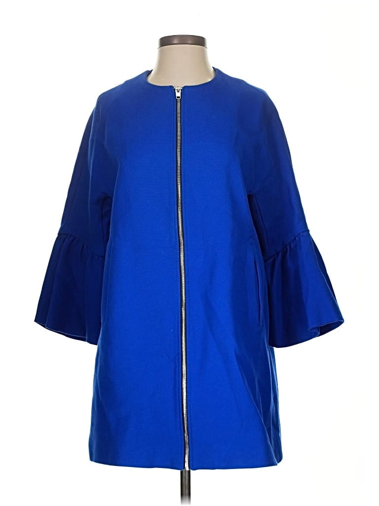 Pre-owned Zara Basic Coat In Blue